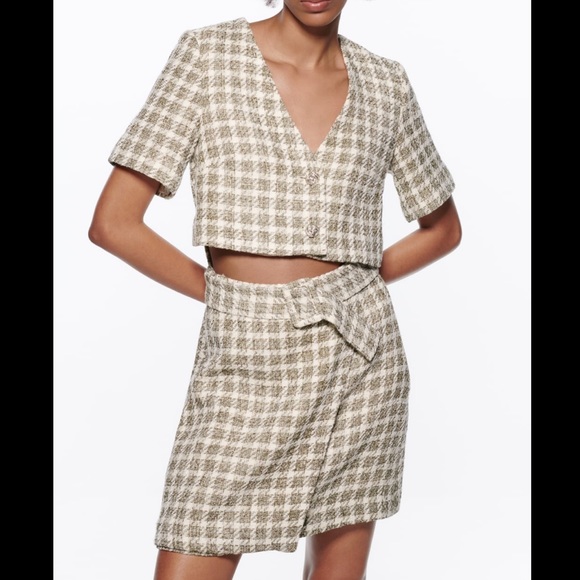 Zara Cut out Plaid Dress - Picture 2 of 6